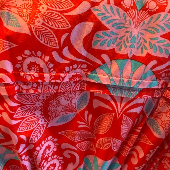 Sugarlips Pink, Red & Blue Boho Maxi Dress | Smocked Waist | Size L | Worn Once - Picture 5 of 6